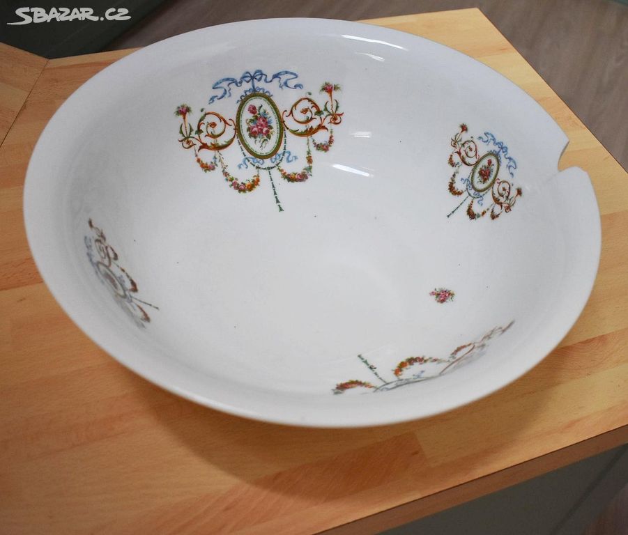 Starožitné porcelánové umyvadlo GB