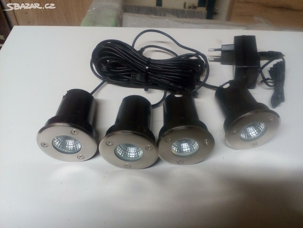 Led světla vodotěsné 3 w možno do země nebo zeď