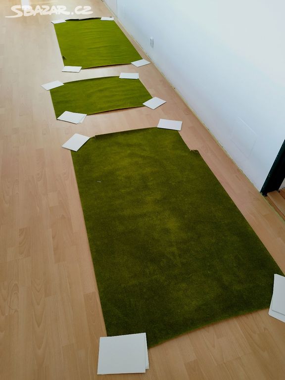 Vláčky mašinky travní koberec 3ks SADA