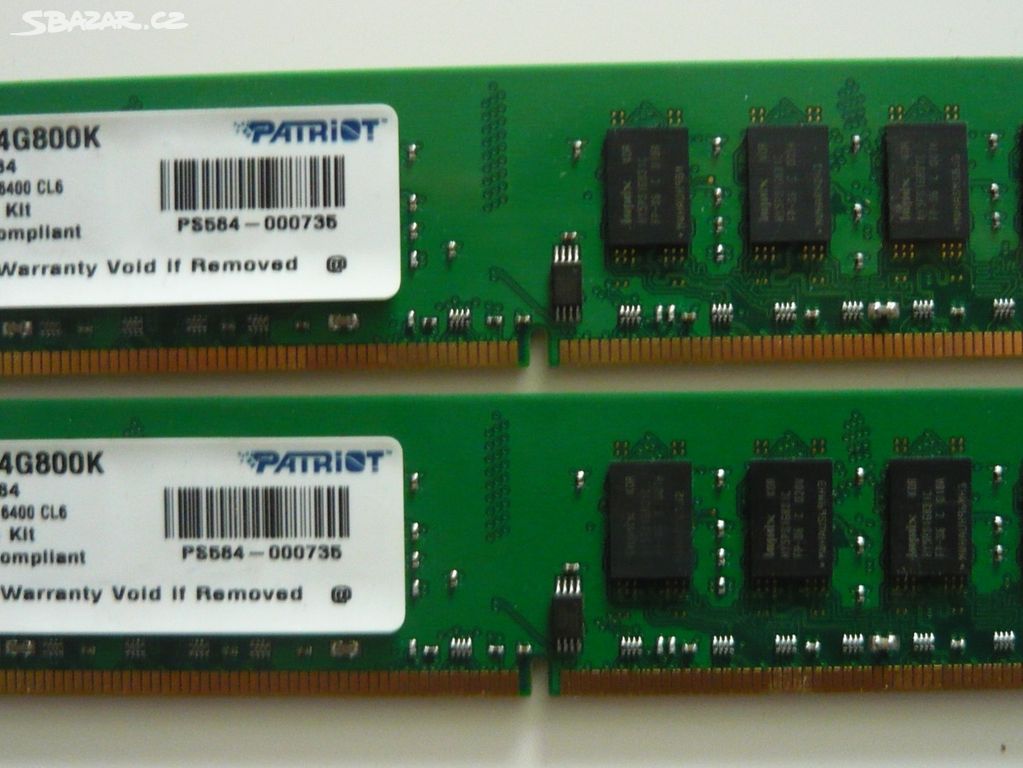 Set 2x PATRIOT Signature Line 2GB DDR2 800MHz CL6