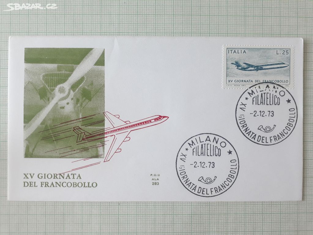 XV Giornata del francobollo 1973 - obálka FDC