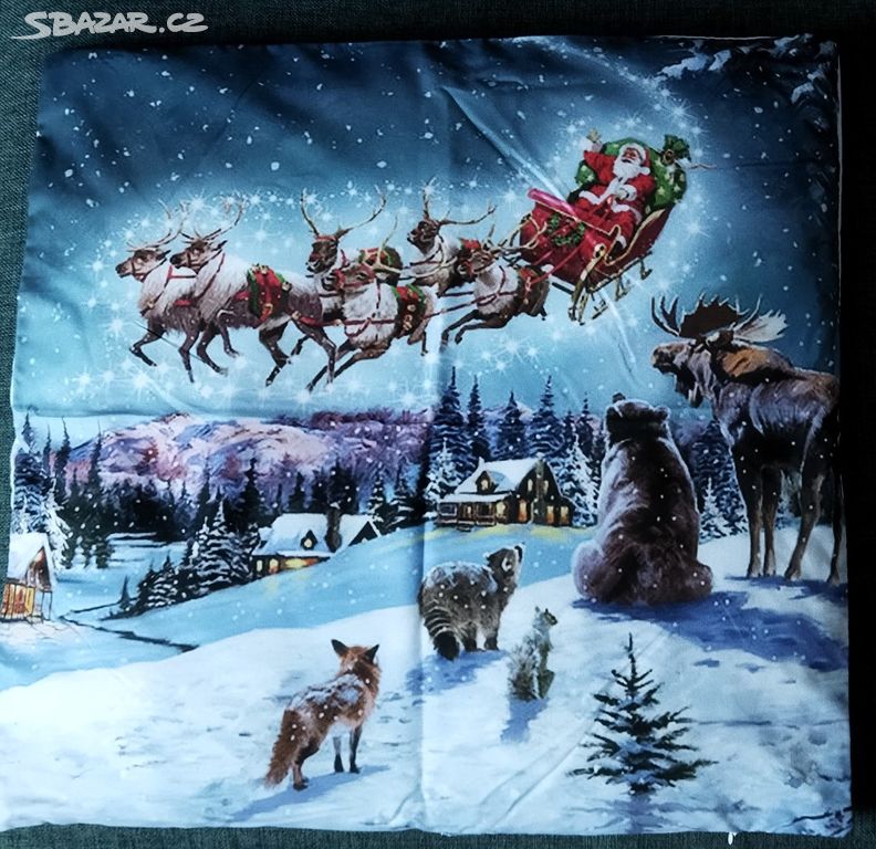 Vánoční povlak na polštářek 45 x 45 cm