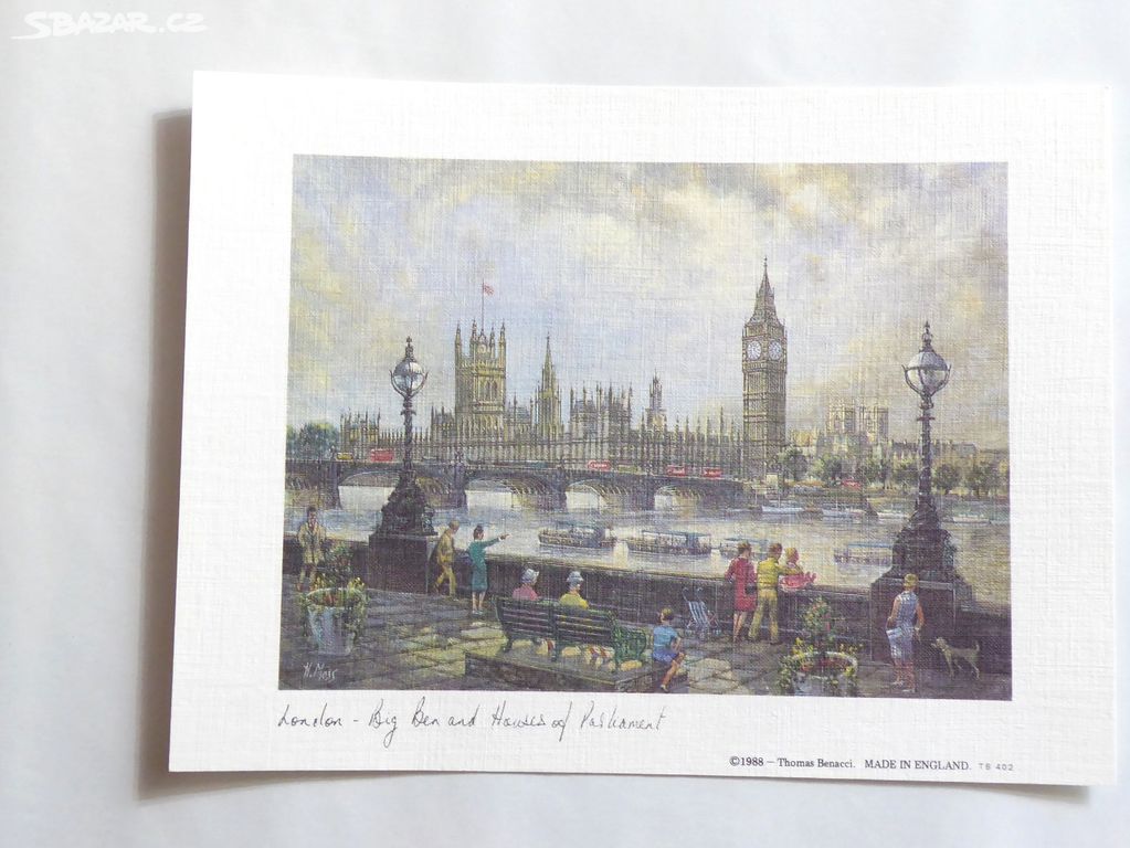 180b_Obraz, Londýn, Big Ben a Parlament, H.W. Moss