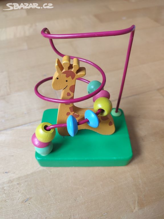 Dřevěný vzdělávací labyrinth mini giraffe