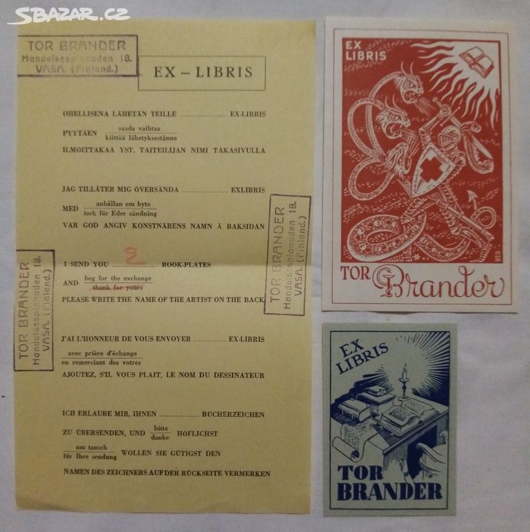 Ex libris - Tor Brander