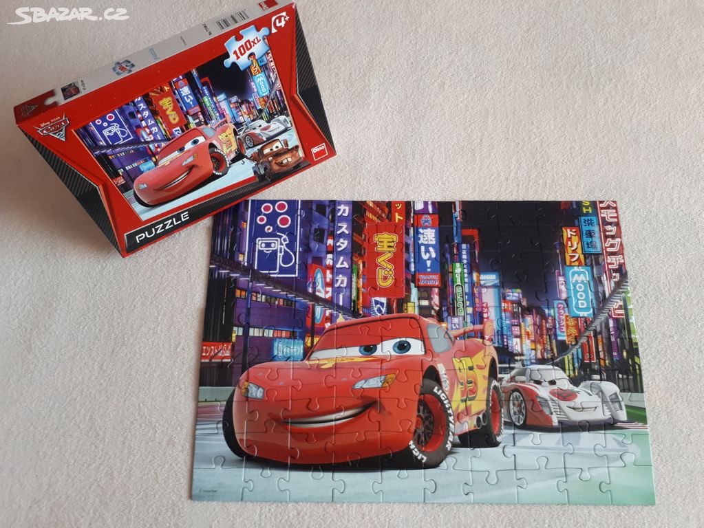 Puzzle Cars 2 - Blesk McQueen v Tokiu, 100XL dílků