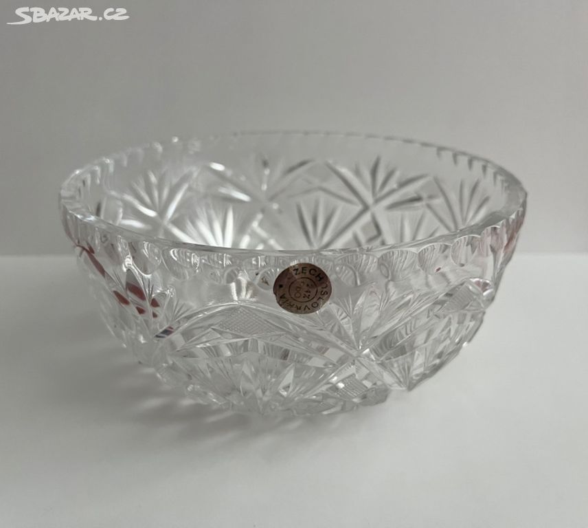 Bohemia Crystal Czechoslovakia mísa průměr 20cm