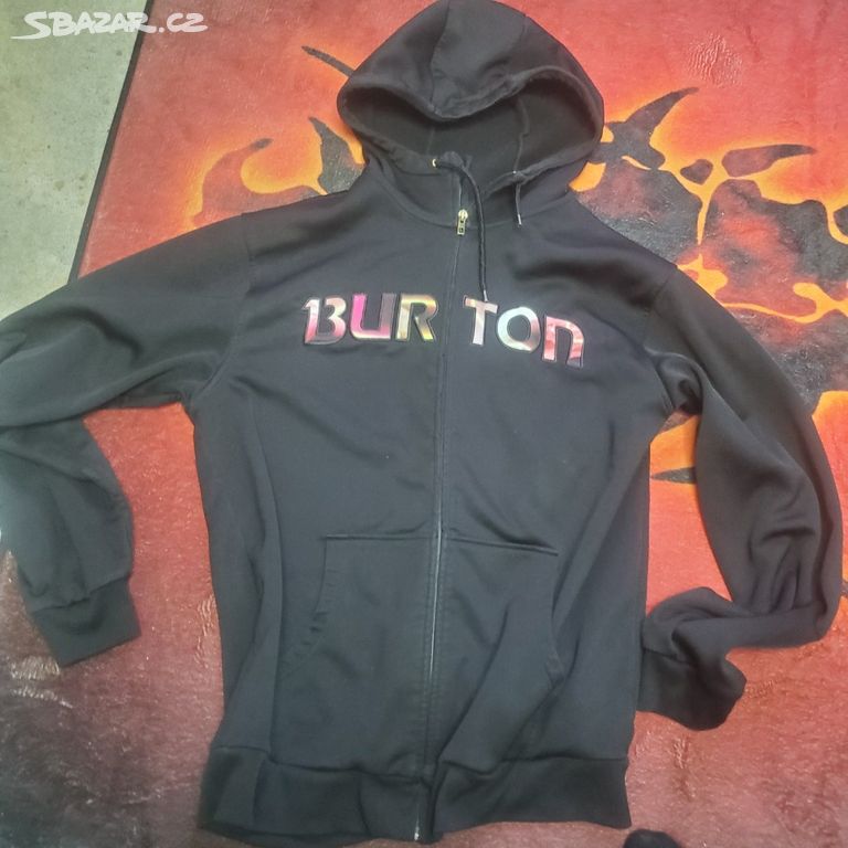 BURTON snowboards mikina kapuce uvnitř microfleece