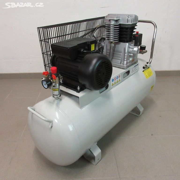 Kompresor 100 l výkonný dvouválcový kompresor - Karlovy Vary - Sbazar.cz