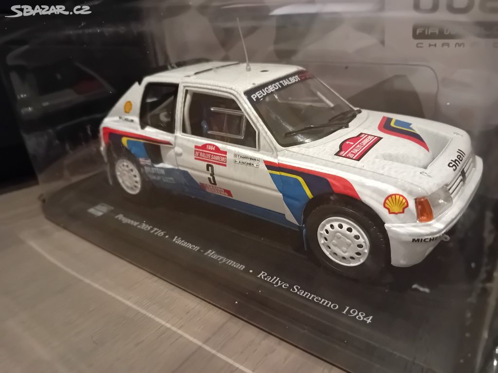 特別セーフ Altaya 1/24 プジョー・205 T16#3 神秘 A．バタネン 1984 ラリー ミニカー