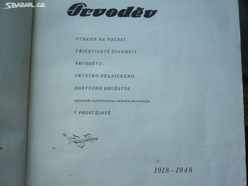 Prodám knihu Prvoděv. ,z roku 1948.