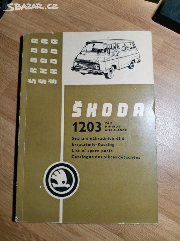 1079 Škoda 1203 - seznam náhradních dílů 1969-1970