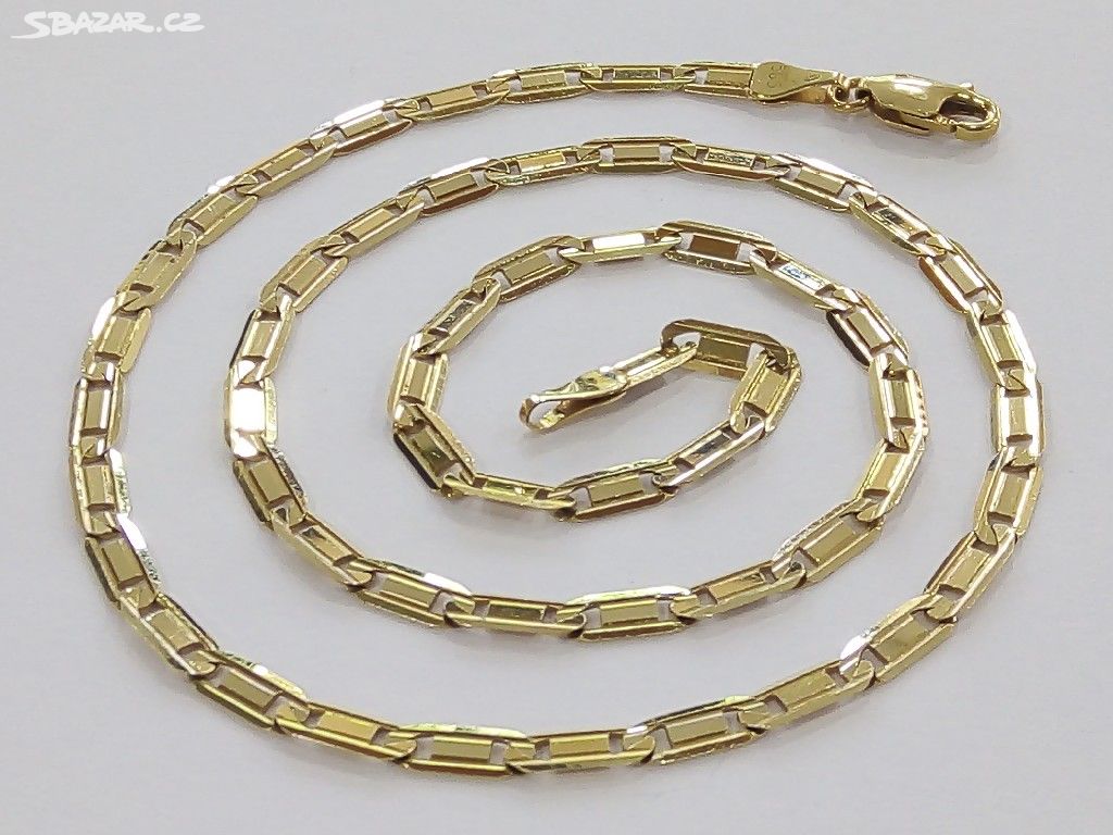 Zlatý řetízek 585/1000, 7,26 g, délka 40,5 cm, RM