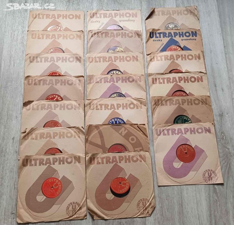 Staré šelakové gramodesky Ultraphon, Supraphon