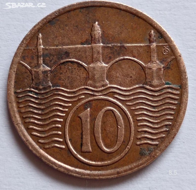 Mince 10 haléřů 1938 Československo