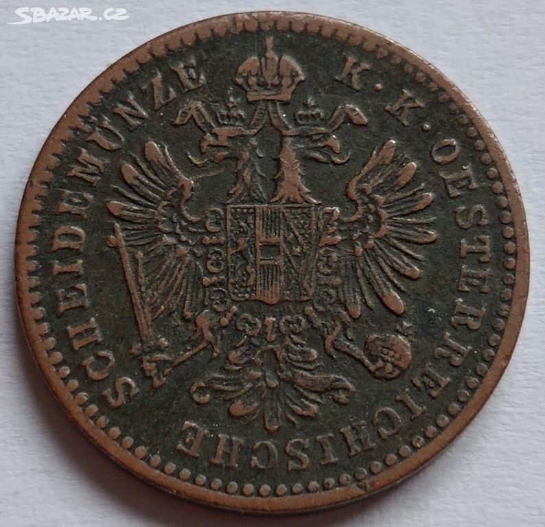Mince 1 krejcar 1878 Rakousko uhersko