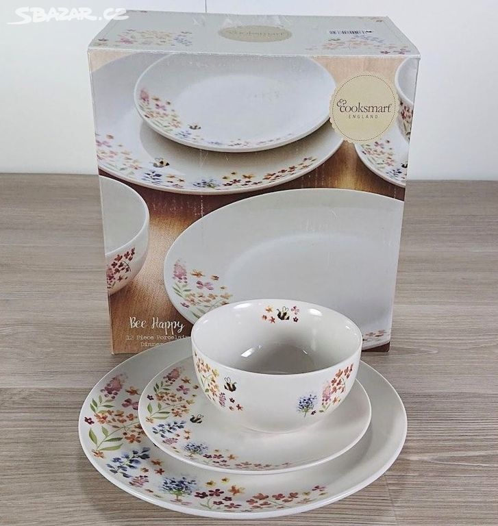 SLEVU nový 12 dílný set nádobí z porcelánu Bonami