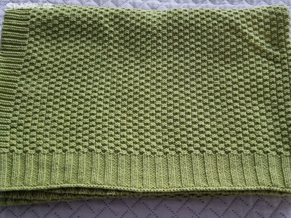 Dětská pletená deka silvercloud zelená 70x90