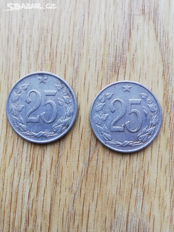 mince 25 haléřů Československá soc. republika 1963