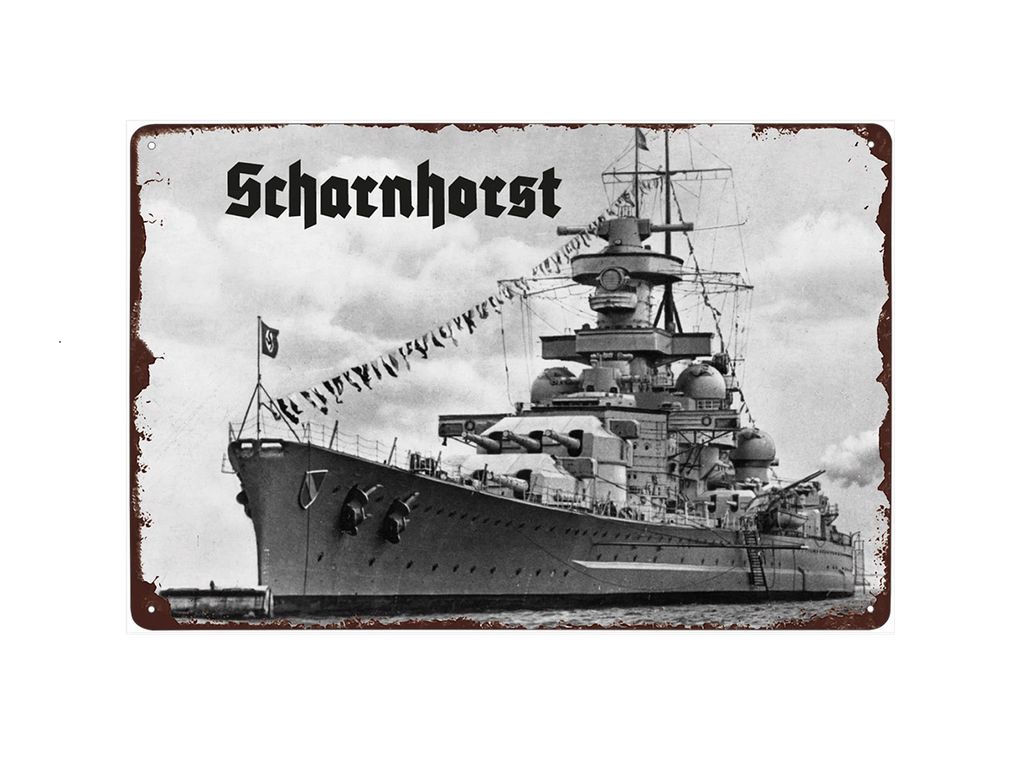 plechová cedule : německý křižník Scharnhorst