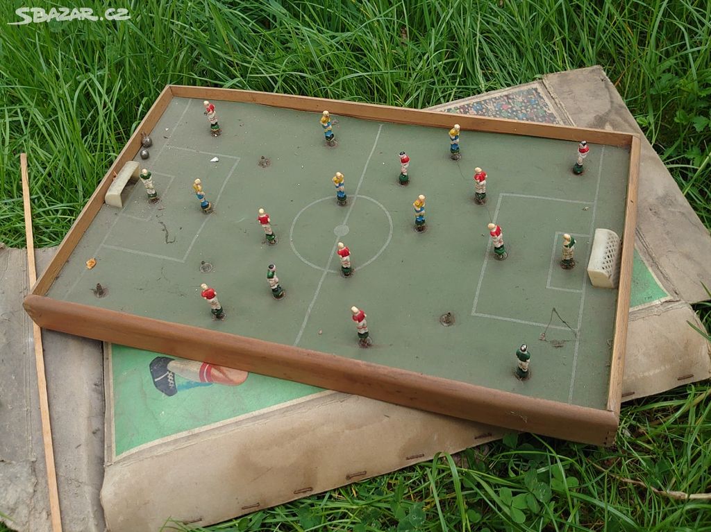 Fotbal Luda stolní dřevěný retro stará hračka hra