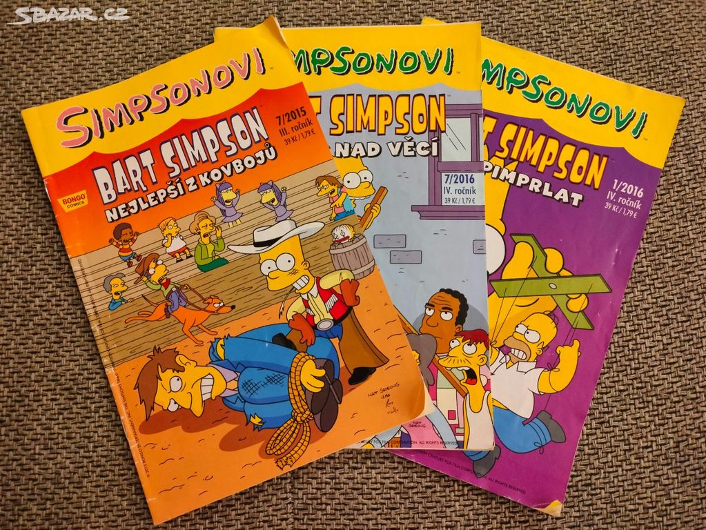 Komiksy Asterix, Simpsonovi a další