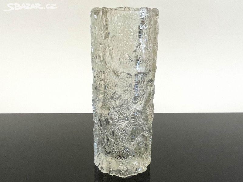 Skleněná váza "ledové sklo", Walther Glas