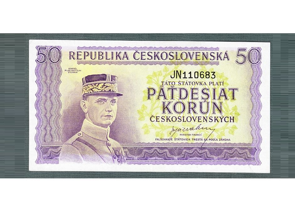 Staré bankovky 50 kčs 1945 NEPERFOROVANA pěkná