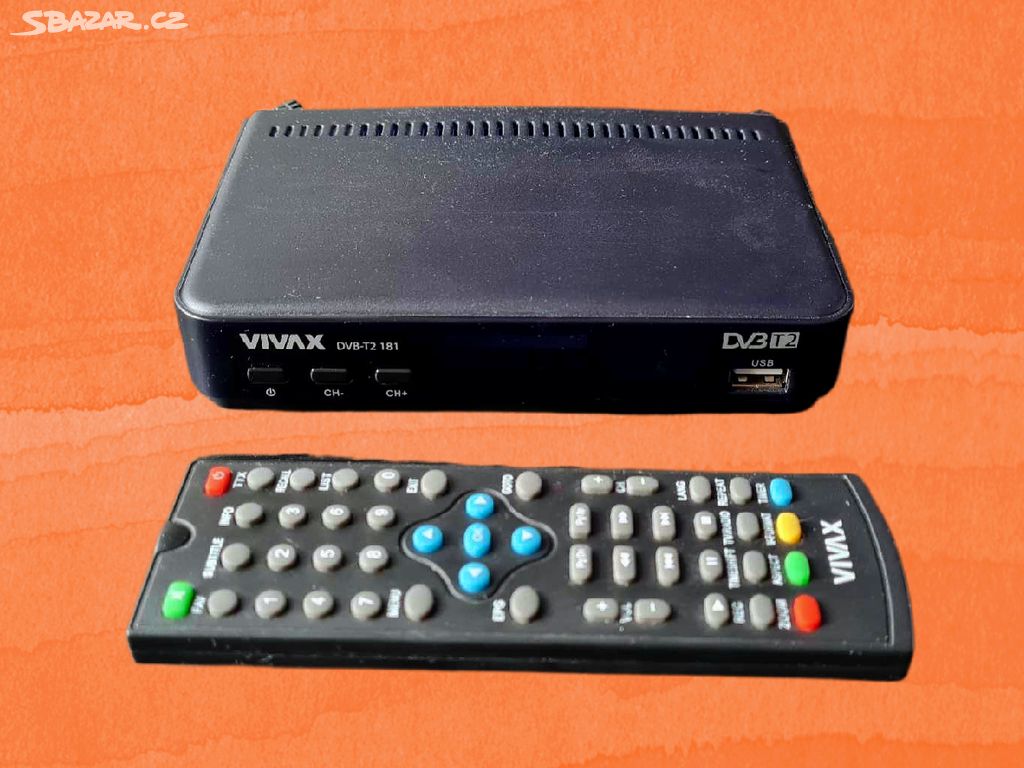 Set-Top Box VIVAX DVB-T2 181 - jako nový