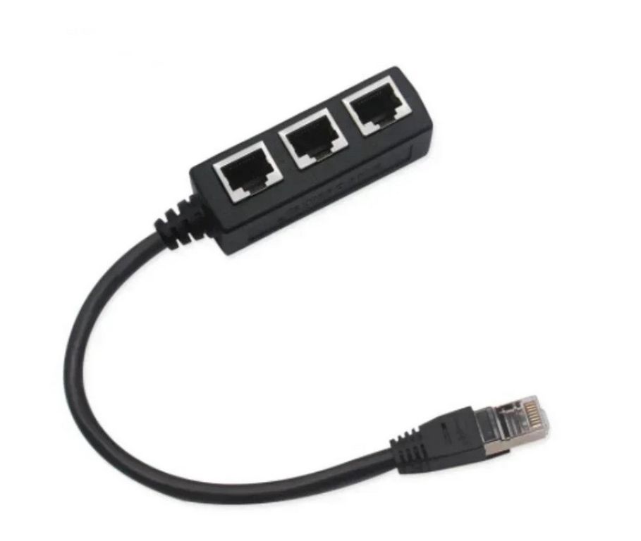 RJ45 rozbočovač ethernet splitter pro 3 pocitace