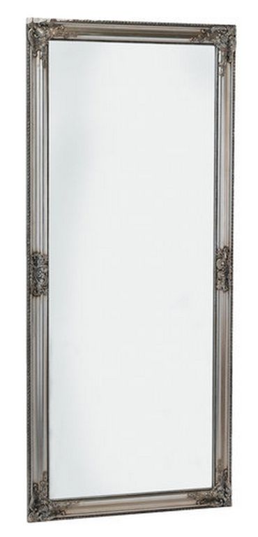 Barokní zrcadlo stříbrné dřevěné fazeta 162x72cm