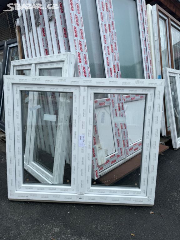 Plastová okna 120x100 dvoukřídlé bílé