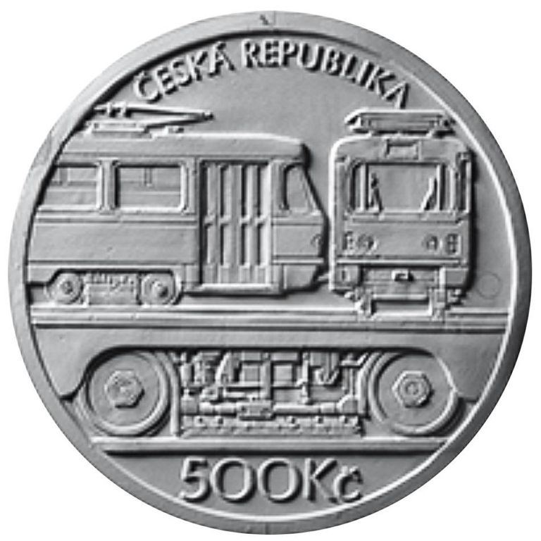 Stříbrná mince 500 Kč 2024 Tramvaj ČKD Tatra T3 ŠK