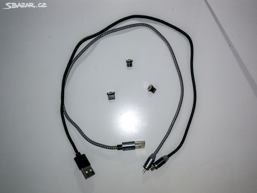 Magnetický USB nabíjecí kabel USBC,microUSB,iphone