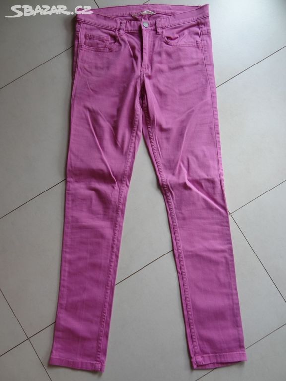 světle fialové kalhoty H&M vel. 158
