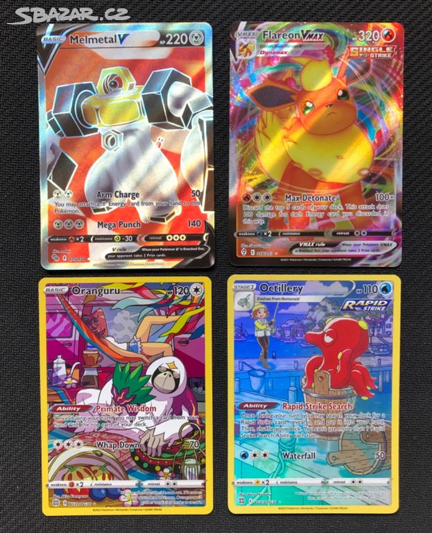 Pokémon karty. 320ks + Snorlax Box.