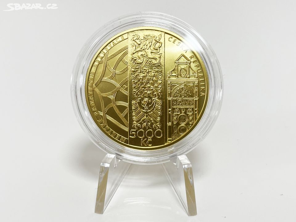 Zlatá mince ČNB 5 000 Kč - Město Olomouc (B.K.)