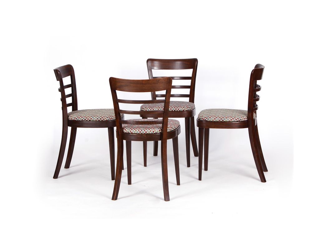 [ 4167 ] 4x kvalitní židle TON, nové čalounění.