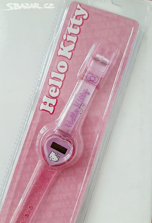 Nové růžové digitální hodinky Hello Kitty