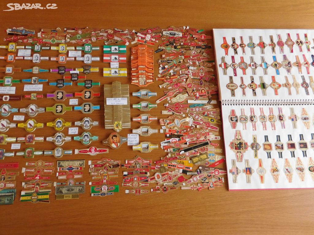 Sbírka doutníkových prstýnků - 4000 kusů