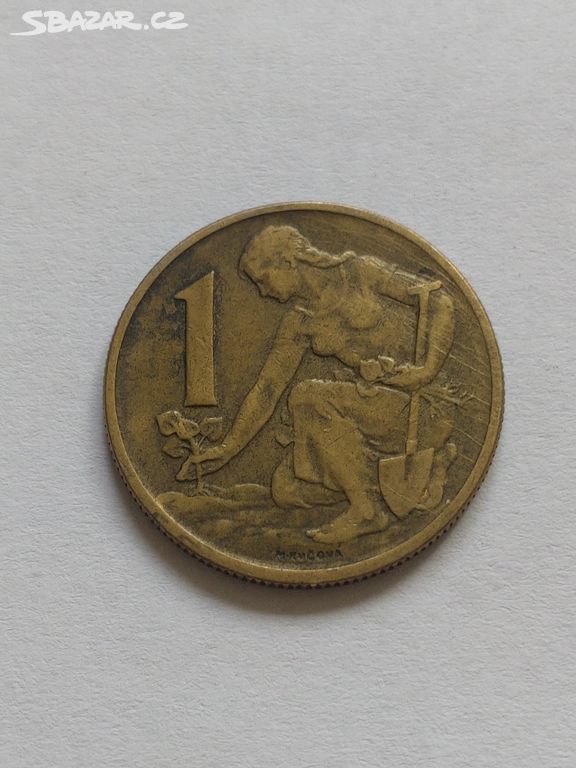 Mince 1 Koruna 1960 Československo