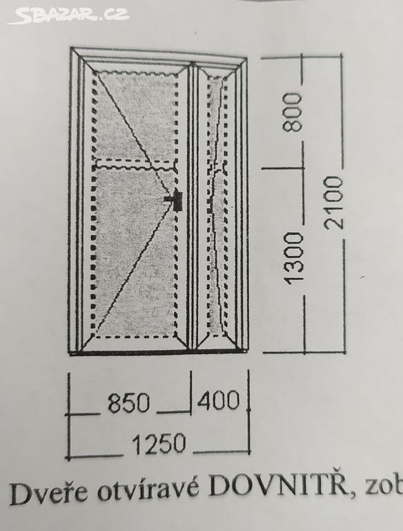 DVEŘE vchodové plastové GEALAN 125x210cm zlatý dub