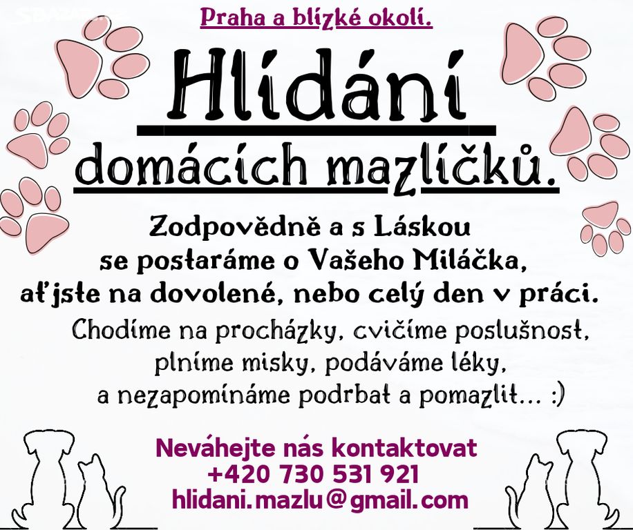 Hlídání psů a koček