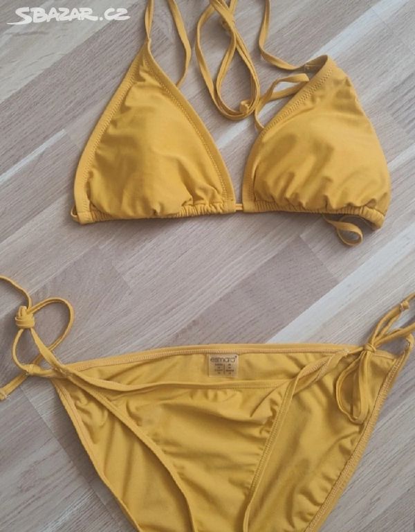 Hořčicově žluté dvojdílné bikini Esmara