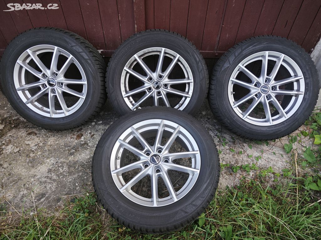 Alu 5/114.3 r17 + 215/60 r17 zimní + Tpms ventil