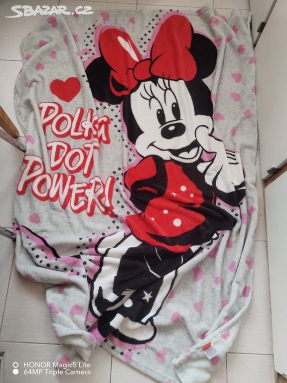 Deka s Minnie heboučká - chlupáčková