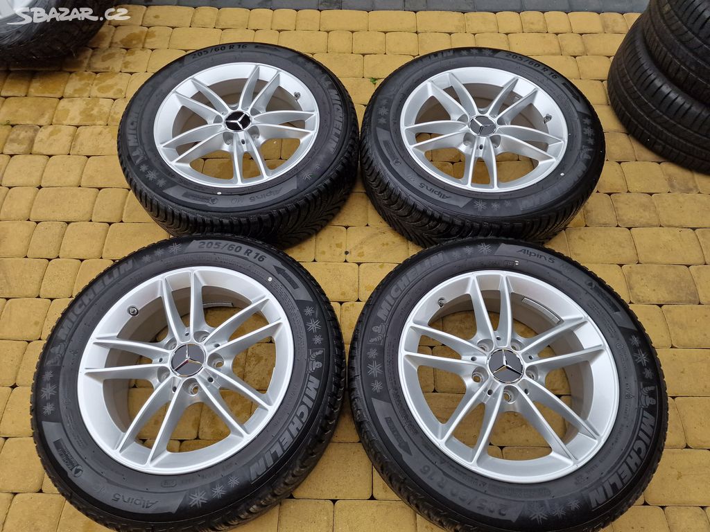 Alu kola zimní sada 5x112 16" Mercedes C s čidly