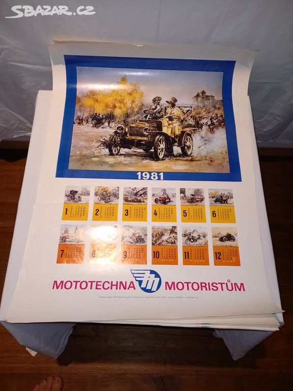 Retro plakát Mototechna motoristům - 1981.