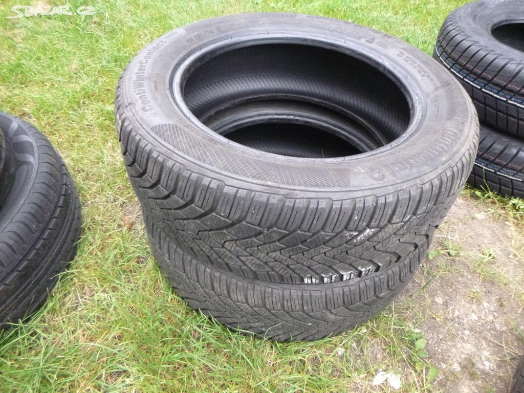 2x zimní pneu continental 205/55 r16 (5-5-6 mm)