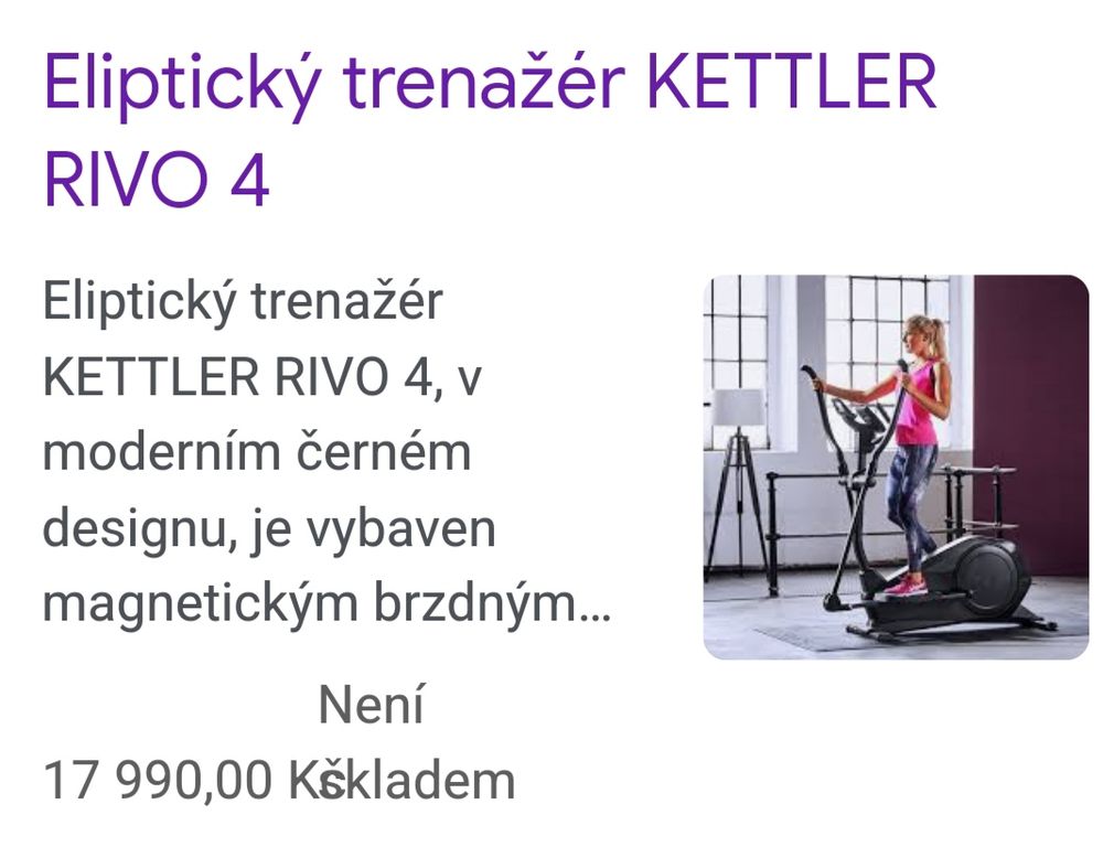 Eliptický trenažér Kettler Rivo 4